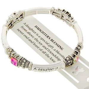 DAUGHTER BLESSING ENGRAVED  BRACELET